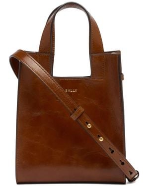 Bally Mini Easy Leather Tote Bag - Brown