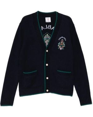 CASABLANCA Cardigan Mit Logo-Stickerei - Blau