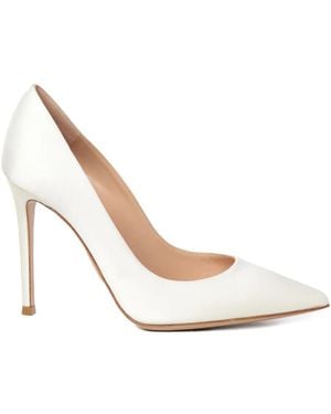 Gianvito Rossi 105mm Leather Heeled Pumps - ホワイト