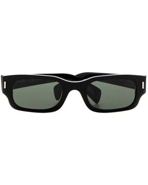 McQueen Rectangle-Frame Sunglasses - Black