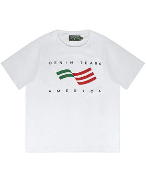 DENIM TEARS Ellis Graphic-Print T-Shirt - White