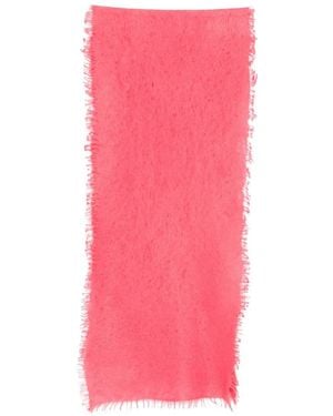 Mouleta Frayed-Edge Scarf - Pink