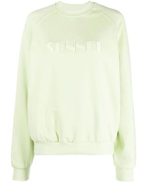 Sunnei Embroidered-Logo Detail Sweatshirt - Green