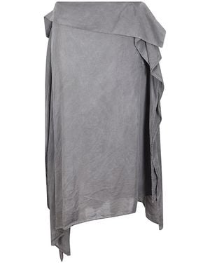 Limi Feu Asymmetric Draped Skirt - Gray