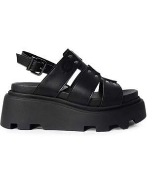 Altercore Maryam Stud-Embellished Platform Sandals - Black