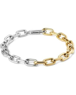 Daniel Wellington Contrast Two-Tone Cable-Link Bracelet - Metallic