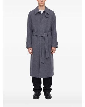 DUNST Cappotto Con Cintura E Maniche Raglan - Blu