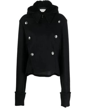 Saint Laurent Detachable-Hood Military Jacket - Black