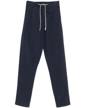 Eleventy Drawstring Straight-Leg Pants - Blue