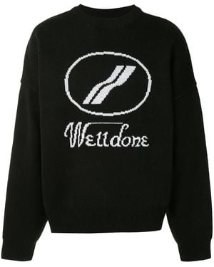 we11done Jersey Con Logo En Intarsia - Negro
