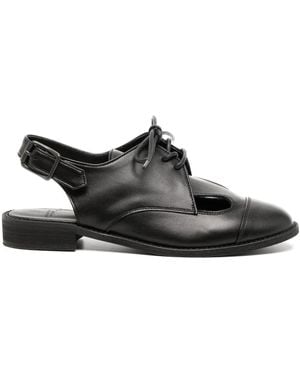 Y's Yohji Yamamoto Slingback Derby Shoes - Black
