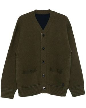 Sacai Button-Up Cardigan - Green