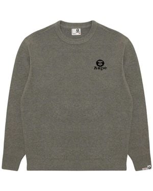 Aape By A Bathing Ape Pullover Mit Logo-Intarsie - Grau