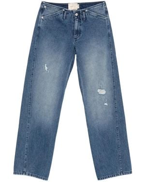 Paloma Wool Distressed-Details Straight-Leg Jeans - Blue