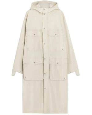 Lemaire Utility Hand-Flap Snap-Fastening Raincoat - White