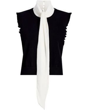 Cinq À Sept Chiara Neck-Tie Top - Black