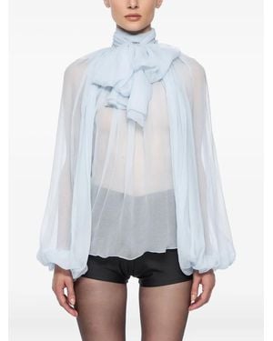 Atu Body Couture Silk Blouse - White