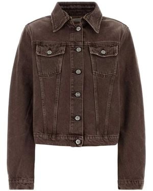 Our Legacy Veste En Jean À Boutonnière - Marron