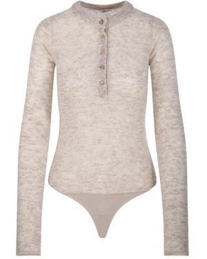 Haikure Body Con Botones Y Manga Larga - Blanco