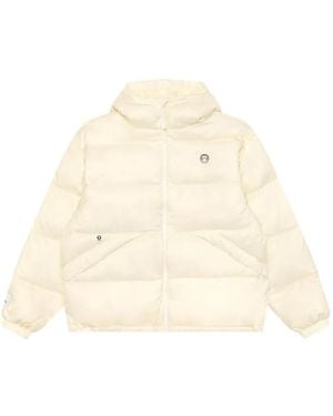 Aape By A Bathing Ape Aapenow Hooded Padded Jacket - Natural