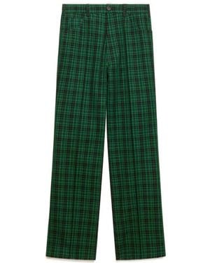 Marni Checked Wool Trousers - Green