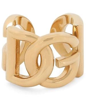 Dolce & Gabbana Interlocking Logo Ring - Metallic