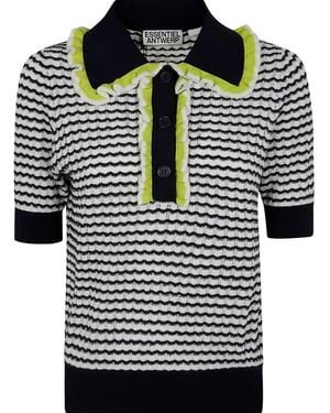 Essentiel Antwerp ニット ポロシャツ - ブラック