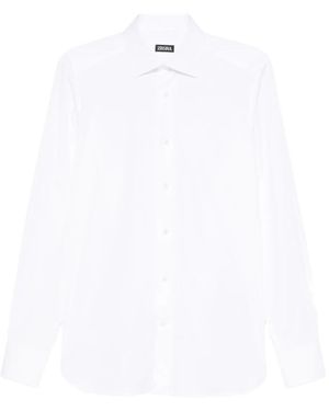 ZEGNA Camisa con botones y manga larga - Blanco
