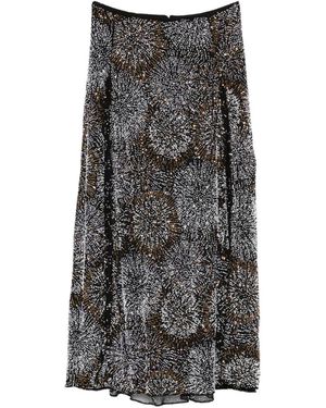 Rabanne Jupe Ornée Sequins À Coupe Longue - Grey