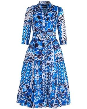 Samantha Sung Aster Midi Dress - Blue