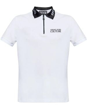 Versace Jeans Couture Logo-Print Polo Shirt - White