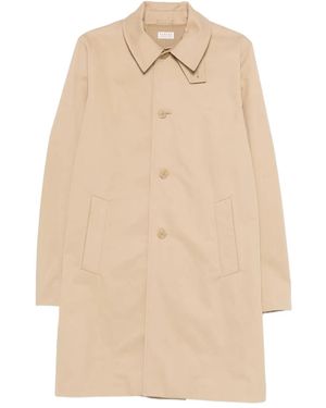Fursac Button Pocket Trench Coat - Natural