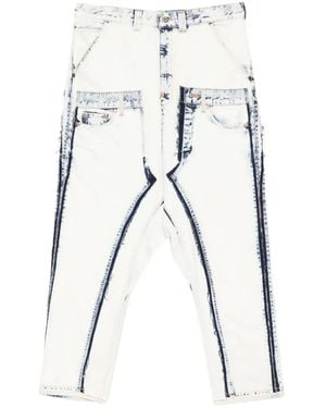 Junya Watanabe Jean À Effet Délavé - White