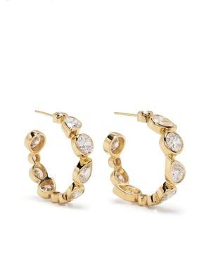 Completedworks Crystal-Embellished Hoop Earrings - Metallic