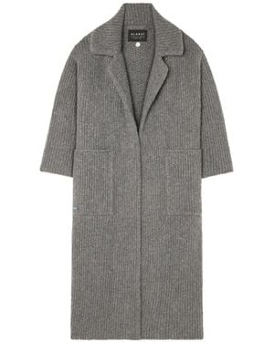 Alanui Rib-Stitch Belted Coat - Gray