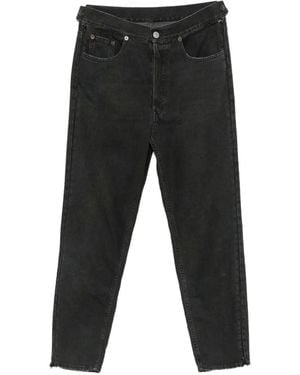 MM6 by Maison Margiela Side-Zip Straight-Leg Jeans - Black