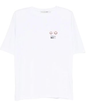 Joshua Sanders Shoulder-Pad T-Shirt - White