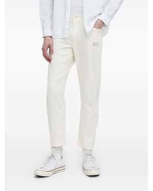 Desigual Jean À Effet Usé - Blanc