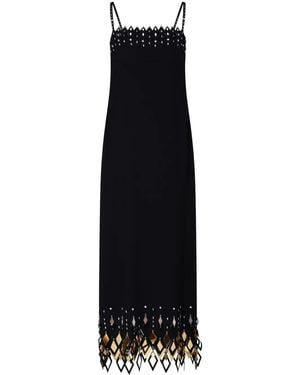 Rabanne Hanging-Details Cropped T-Shirt - Black