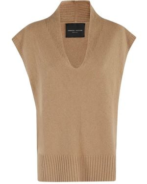 Roberto Collina V-Neck Top - Natural