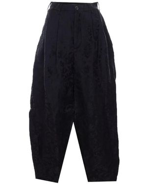 Uma Wang Piper Floral-Print Pants - Blue