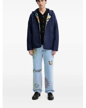 Desigual Tiger-Print Jeans - Blue
