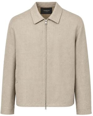 Tombolini Zip-Up Collared Jacket - Natural