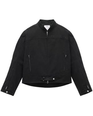 Courreges Racer Padded Cotton Jacket - Black