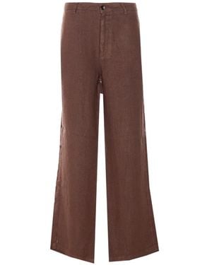 TRUE AVENUE Erica Wide-Leg Trousers - Brown
