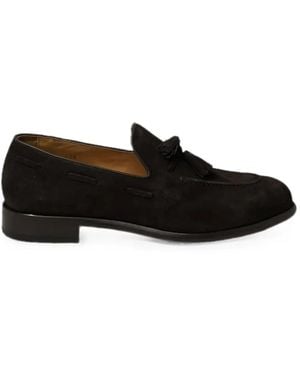 Doucal's Tassel-Detail Suede Loafers - Schwarz
