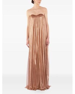 IMROSKA Gaia Strapless Maxi Dress - Brown