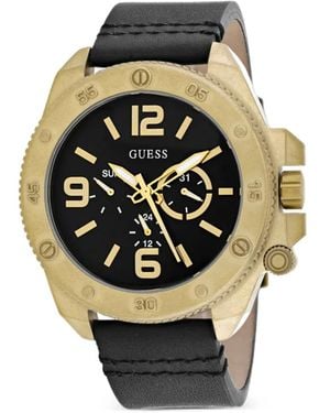 Guess Logo-Detail 46Mm Watch - Black