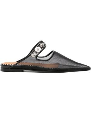 Toga Studs-Embellishment Mules - Black