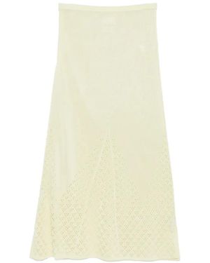 Paris Georgia Basics Amelia Openwork Midi Skirt - Yellow